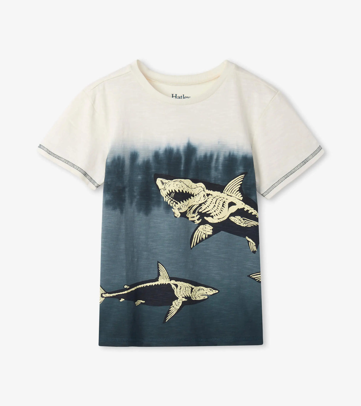 Skeletal Sharks Glow In The Dark Graphic Tee | Hatley - Hatley