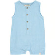 Sky blue seersucker playsuit | Me & Henry - Me & Henry