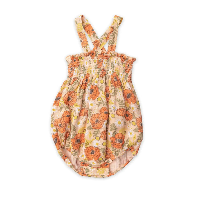 Smocked Sunsuit - Desert Poppies | Angel Dear - Angel Dear