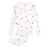 Snowflake Print On Off-White Pyjama Set | Petit Lem - Jenni Kidz