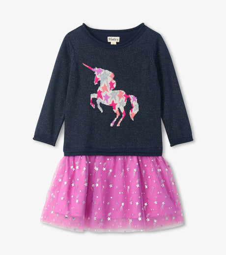 Star Cluster Unicorn Drop Waist Tulle Dress | Hatley - Jenni Kidz