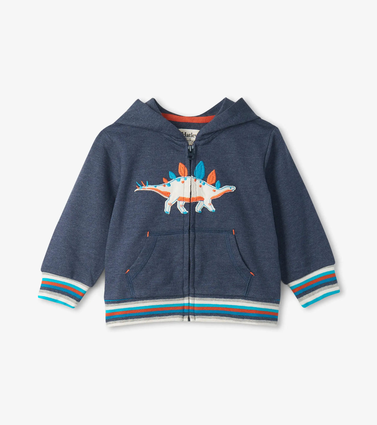 Strolling Stegosaurus Full Zip Baby Hoodie | Hatley - Jenni Kidz