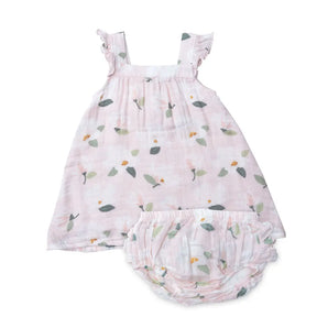 Angel Dear Magnolias cotton muslin sundress for girls, image 1