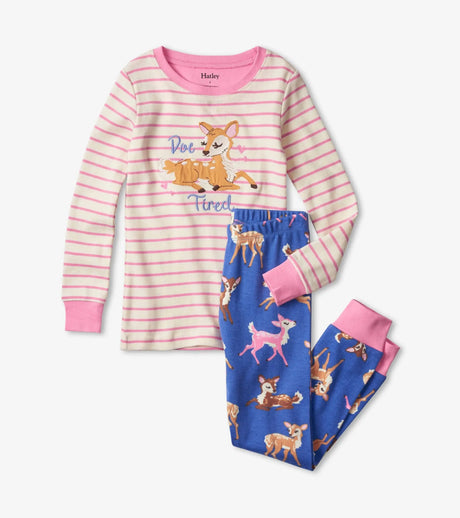 Sweet Fawns Organic Cotton Appliqué Pajama Set | Hatley - Jenni Kidz