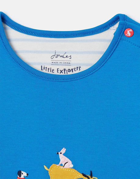 Tate Artwork Short Sleeve T-Shirt Animal Blue | Joules - Joules