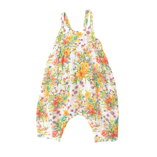 Tie Back Romper Pink - Garden Joy | Angel Dear - Angel Dear