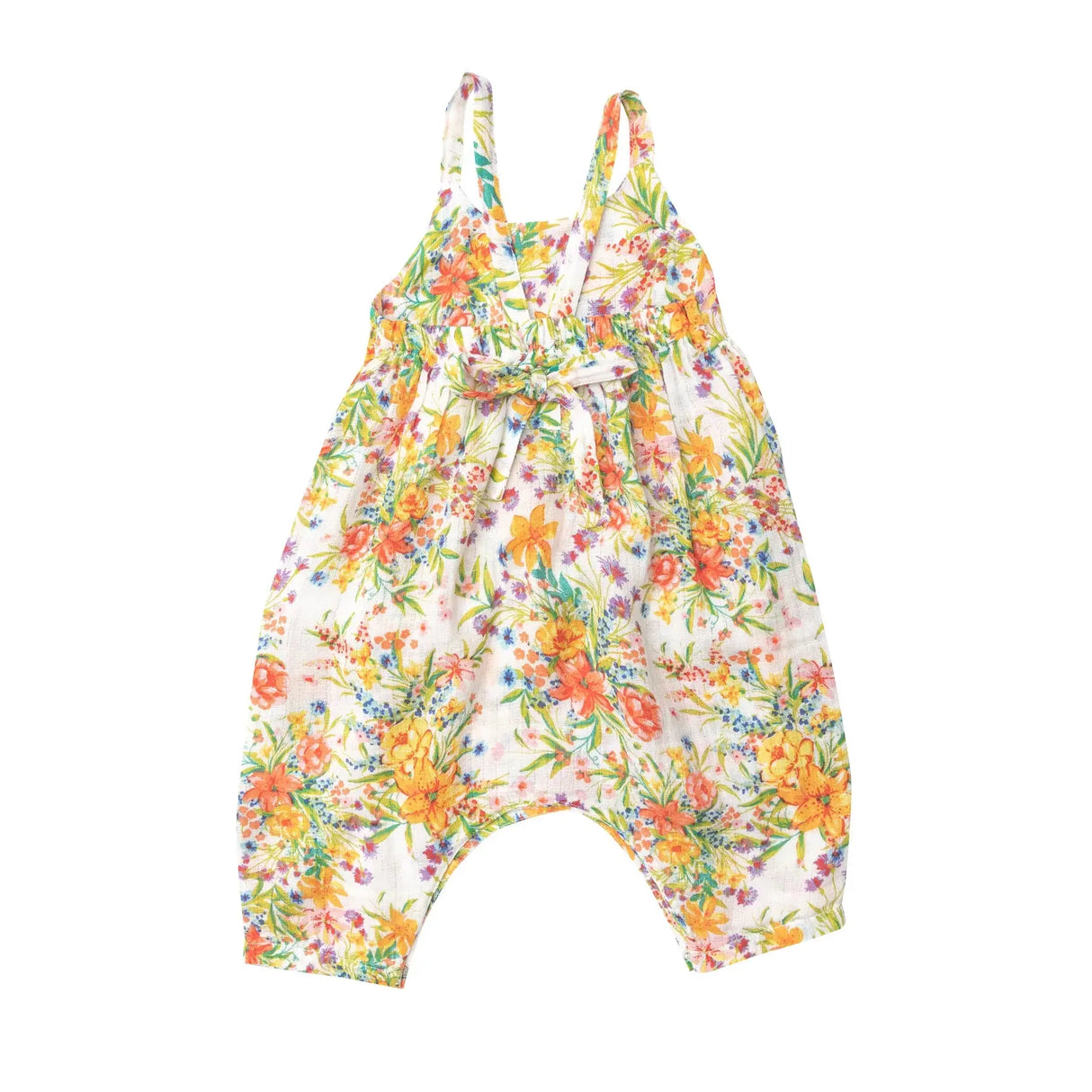 Tie Back Romper Pink - Garden Joy | Angel Dear - Angel Dear