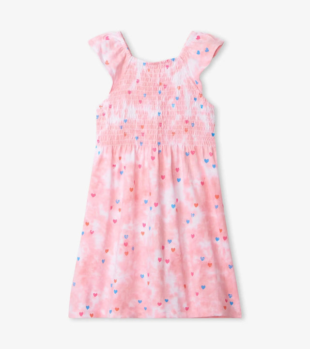 Tie Dye hearts Smocked Dress | Hatley - Hatley