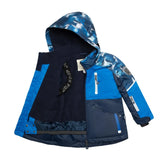 Two Piece Snowsuit Royal Blue With Printed Penguins | DEUX PAR DEUX - DEUX PAR DEUX