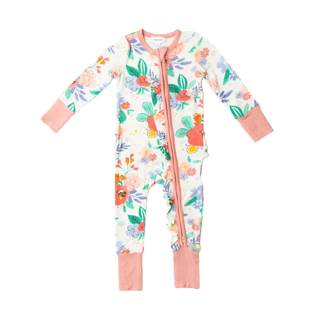 Two Way Zipper Romper - Floral Posy | Angel Dear - Angel Dear