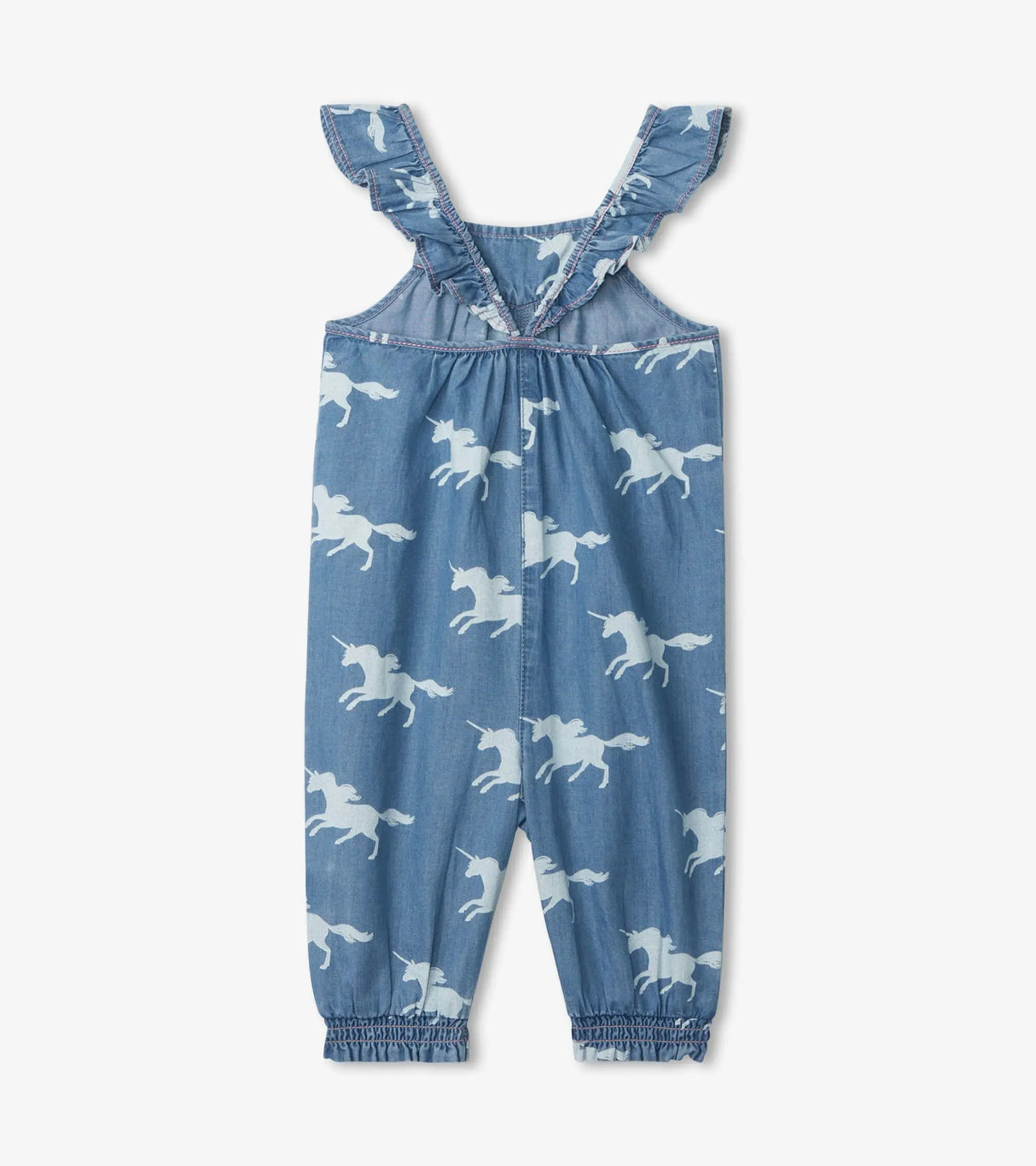 Unicorn Silhouettes Baby Denim Romper | Hatley - Hatley