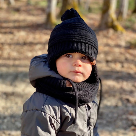 Unisex Cotton Knit Winter Hat - Black | CALIKIDS - Jenni Kidz