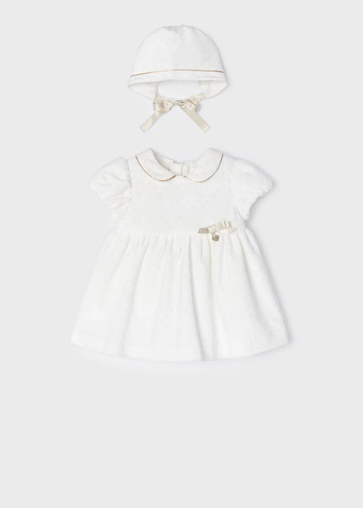 Velvet Dress With Bonnet Newborn Girl | Mayoral - Mayoral