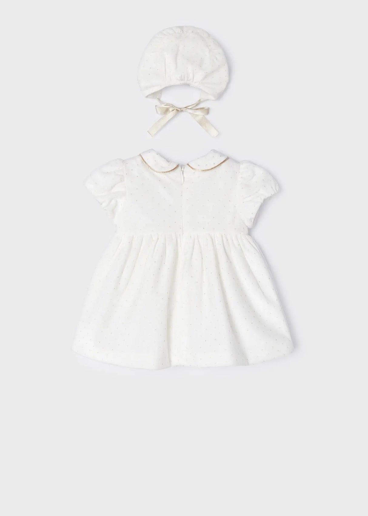 Velvet Dress With Bonnet Newborn Girl | Mayoral - Mayoral