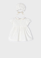 Velvet Dress With Bonnet Newborn Girl | Mayoral - Mayoral