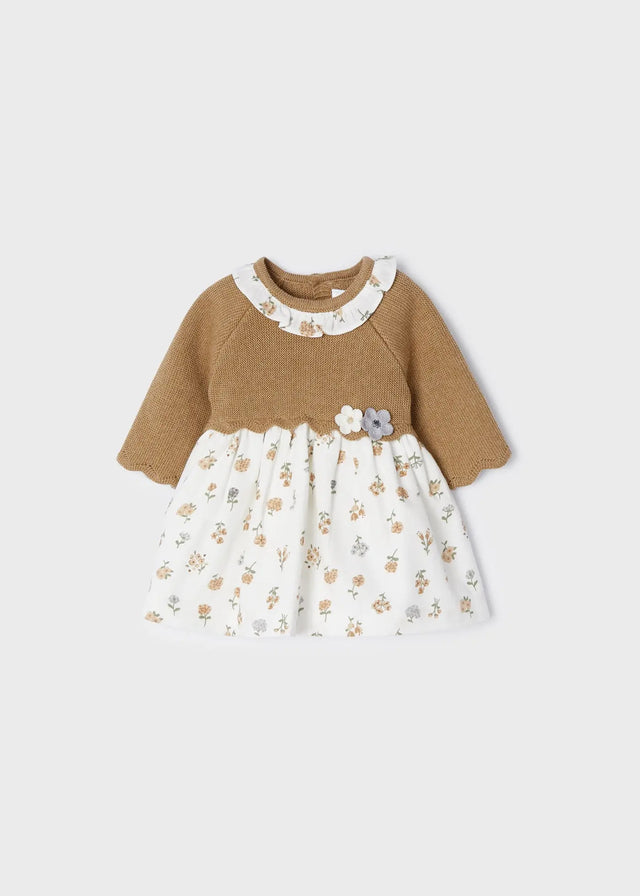 Warp-Knitted Dress ECOFRIENDS Newborn Girl | Mayoral - Mayoral