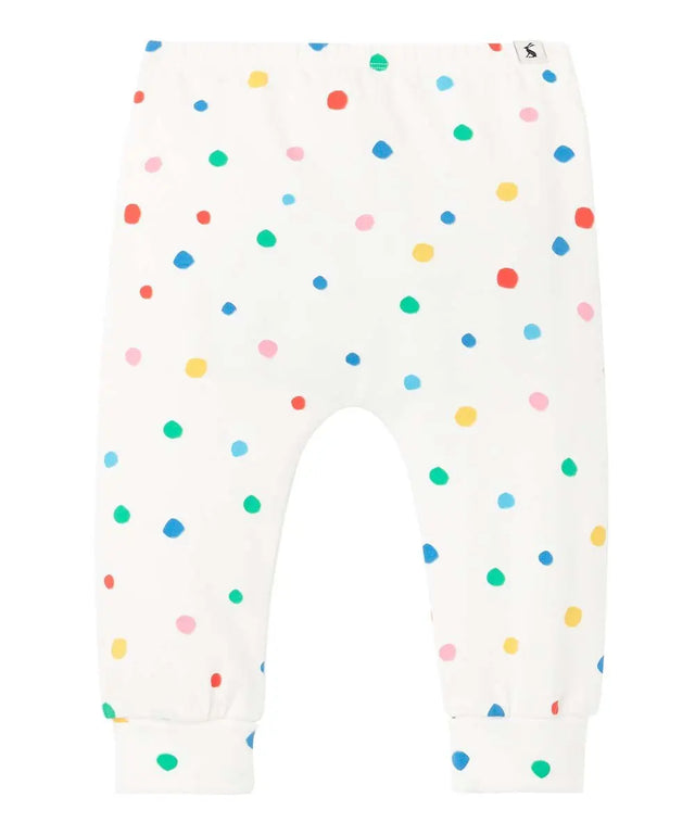 White & Blue Dot Cat Organic Nursery Payton Leggings | Joules - Joules