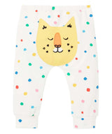 White & Blue Dot Cat Organic Nursery Payton Leggings | Joules - Joules