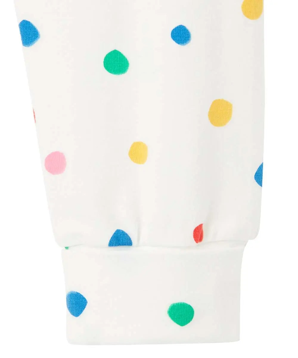 White & Blue Dot Cat Organic Nursery Payton Leggings | Joules - Joules