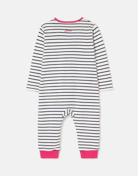 Winfield Organically Grown Cotton Artwork Romper - Stripe | Joules - Joules