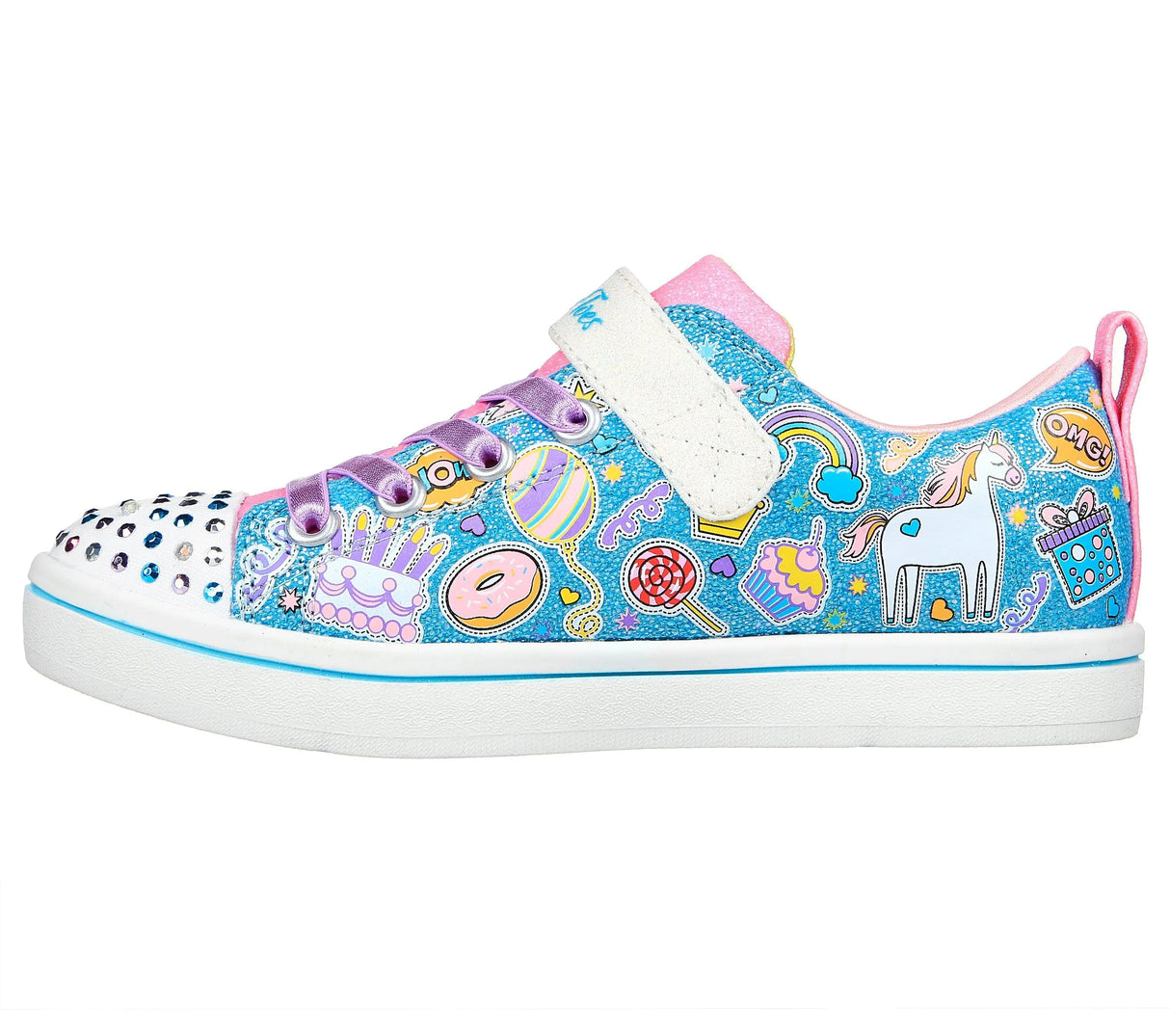 Youth Girls' Twinkle Toes Sparkle Rayz Sneaker - Unicorn Party | Skechers - Skechers