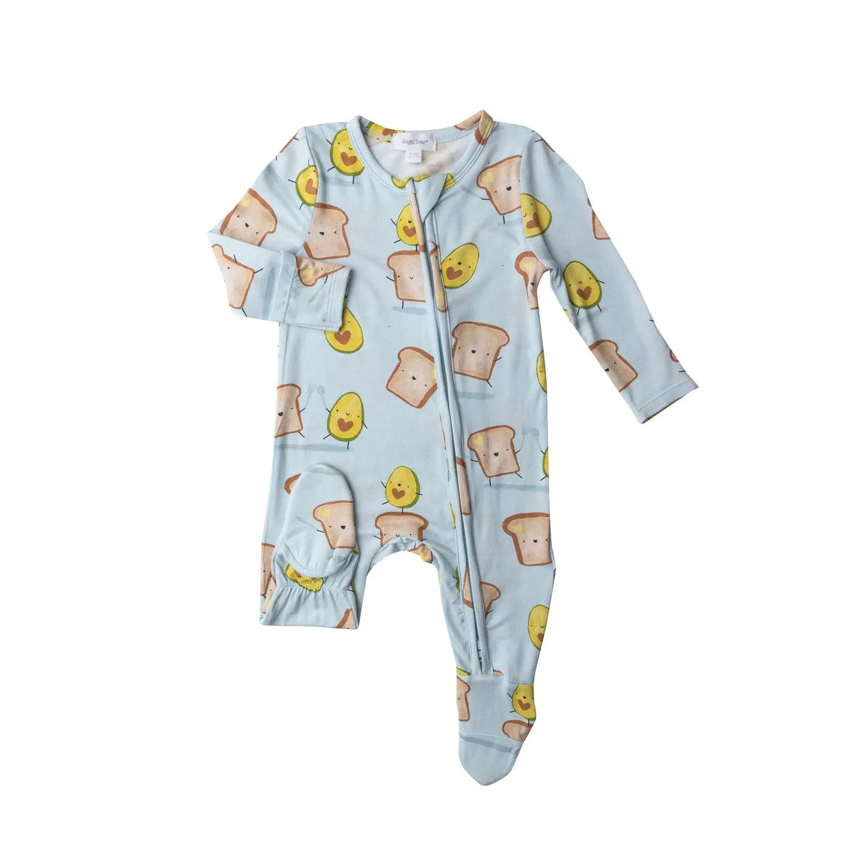 Zipper Footie - Avo Toast Blue | Angel Dear - Angel Dear