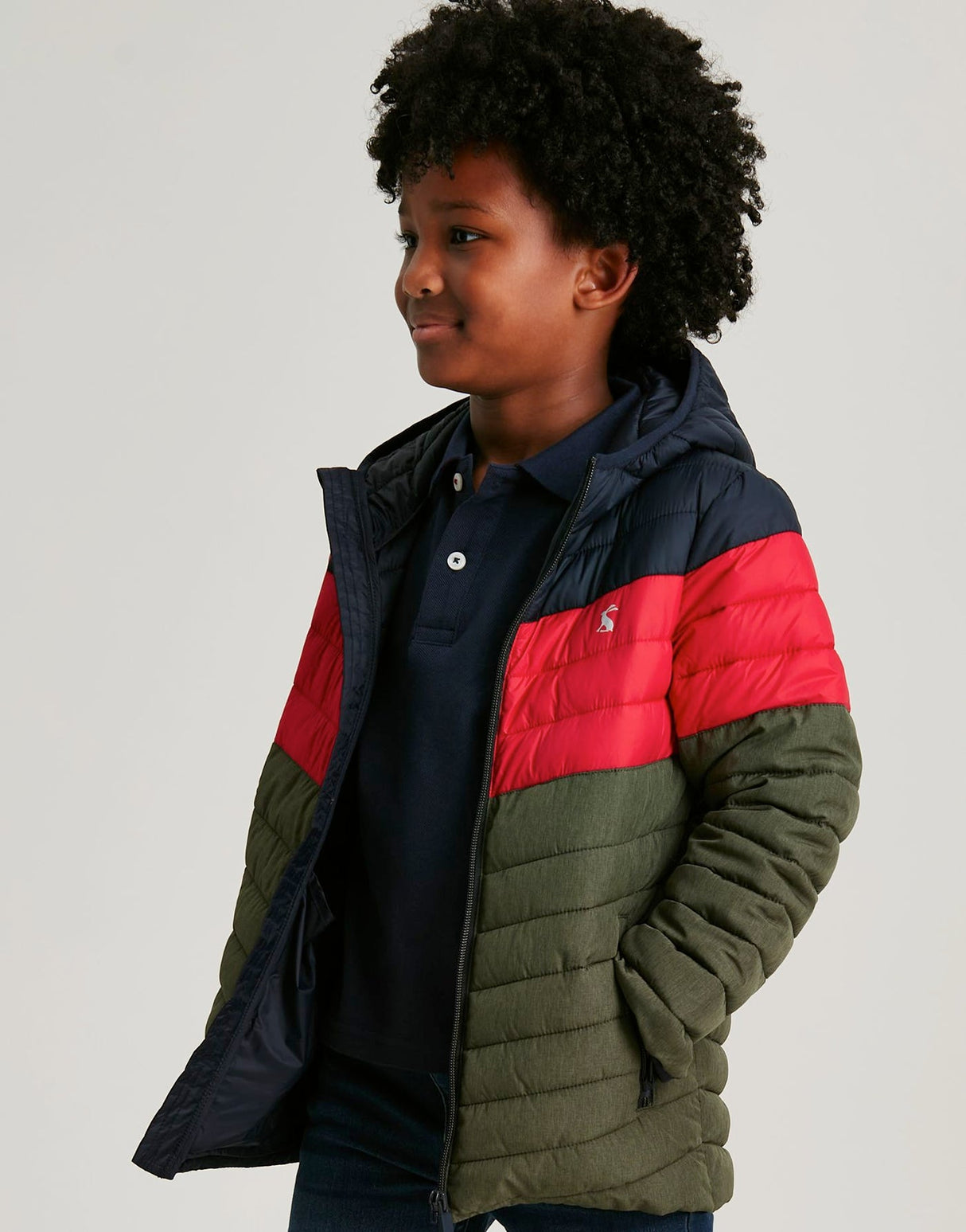 Boys Cairn Packaway Showerproof Jacket Colour Block | Joules - Jenni Kidz