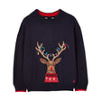 Boys Cracking Yuletide Jumper - Navy Reindeer | Joules - Jenni Kidz