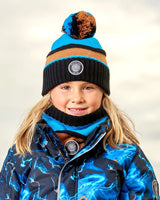 Knit Hat Blue, Black And Spice | Deux par Deux | Jenni Kidz