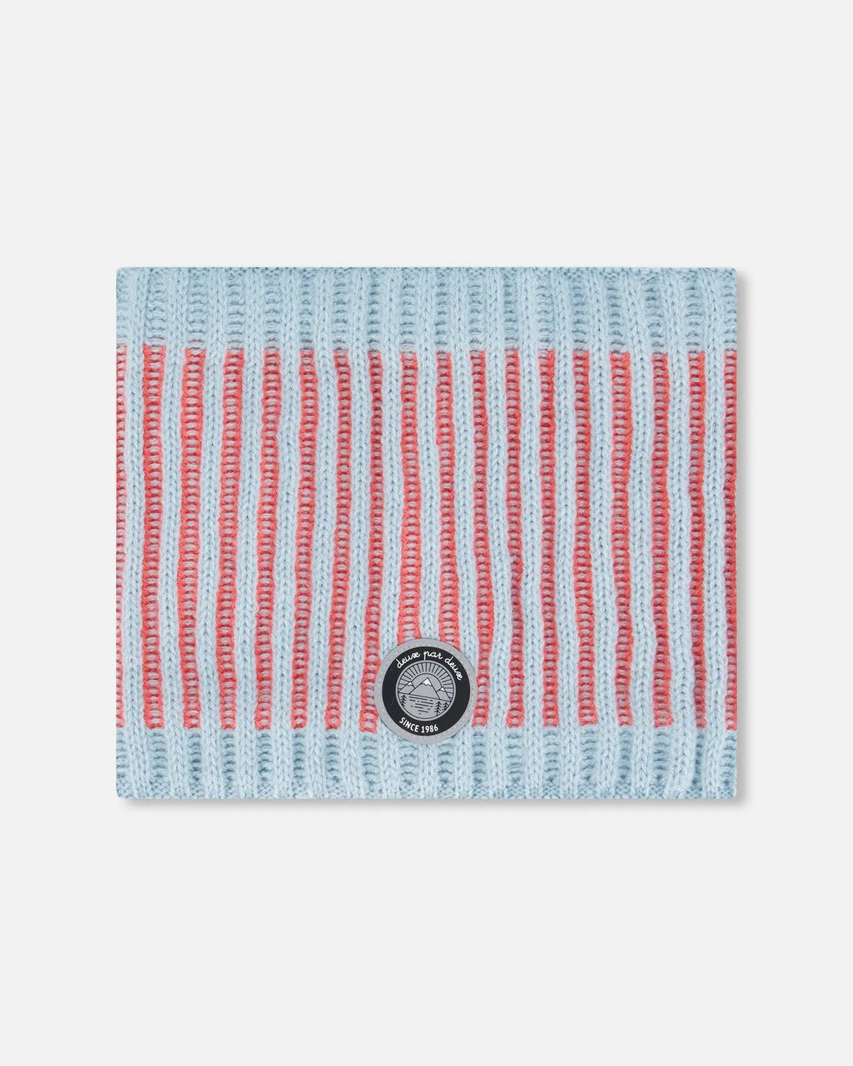 Knit Neckwarmer Air Blue And Coral | Deux par Deux | Jenni Kidz