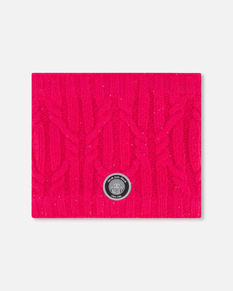 Knit Neckwarmer Fuschia Pink | Deux par Deux | Jenni Kidz