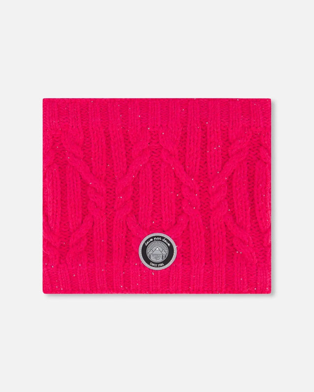 Knit Neckwarmer Fuschia Pink | Deux par Deux | Jenni Kidz