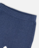 Knitted Jacquard Sweater And Pant Set Blue Gray With Bears | Deux par Deux | Jenni Kidz