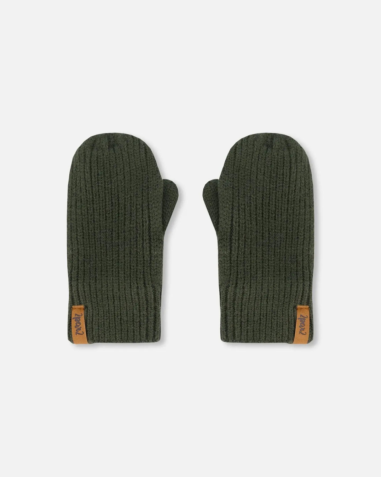 Knitted Mittens Forest Green | Deux par Deux | Jenni Kidz