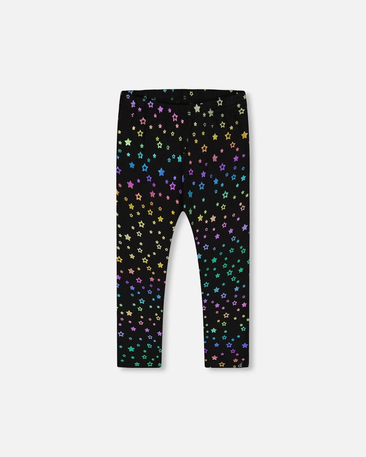 Leggings Allover Foil Black Printed Stars | Deux par Deux | Jenni Kidz