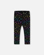 Leggings Allover Foil Black Printed Stars | Deux par Deux | Jenni Kidz