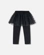 Leggings With Tulle Skirt Black | Deux par Deux | Jenni Kidz