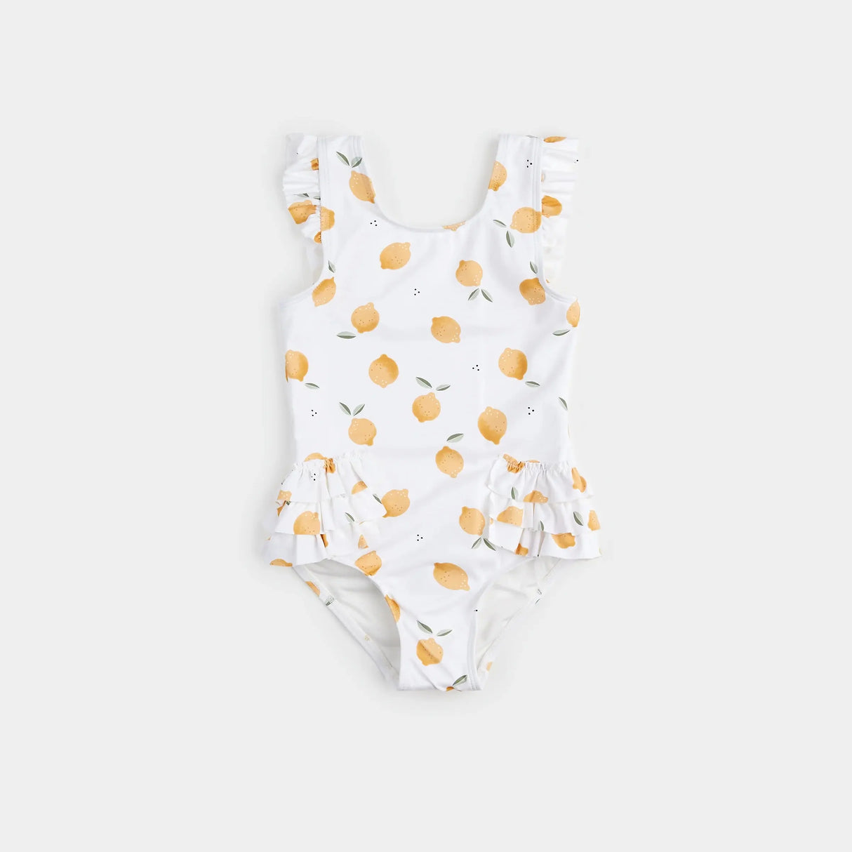 Lemon Print On Off-White One-Piece Swimsuit | Petit Lem | Petit Lem | Jenni Kidz