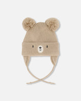 Lined Baby Knit Hat With Pompoms Chanterelle | Deux par Deux | Jenni Kidz