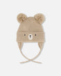 Lined Baby Knit Hat With Pompoms Chanterelle | Deux par Deux | Jenni Kidz