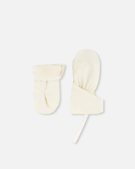 Lined Baby Mittens White Asparagus | Deux par Deux | Jenni Kidz