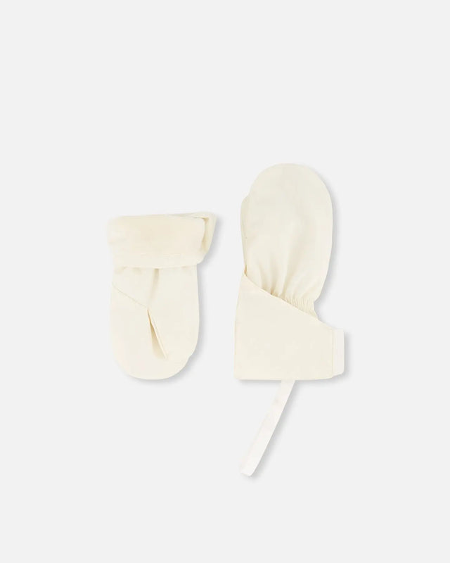 Lined Baby Mittens White Asparagus | Deux par Deux | Jenni Kidz