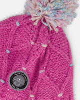 Lined Peruvian Knit Hat With Pompom Pink And Multicolor | Deux par Deux | Jenni Kidz