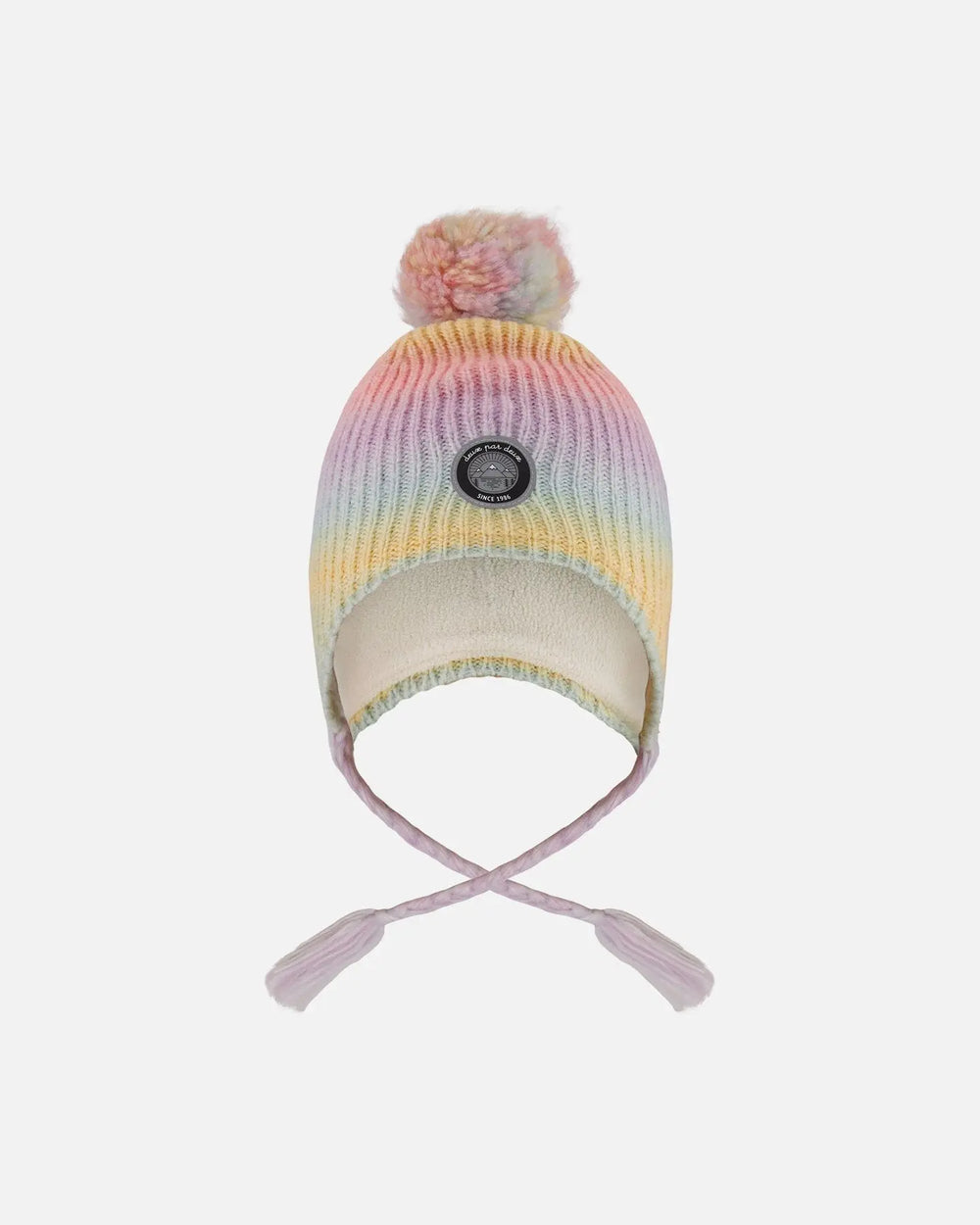 Lined Peruvian Knit Pompom Hat Multicolor | Deux par Deux | Jenni Kidz