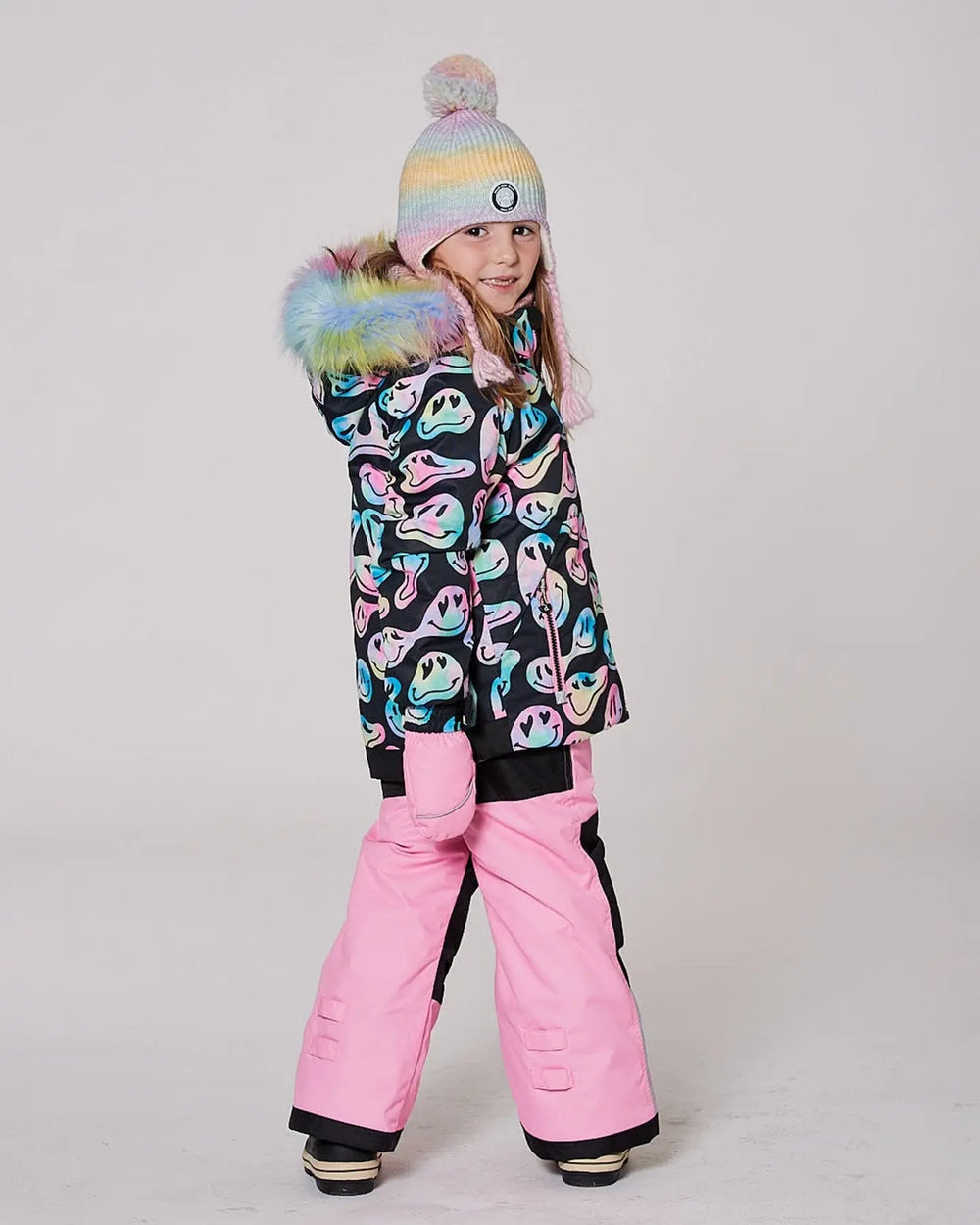 Lined Peruvian Knit Pompom Hat Multicolor | Deux par Deux | Jenni Kidz