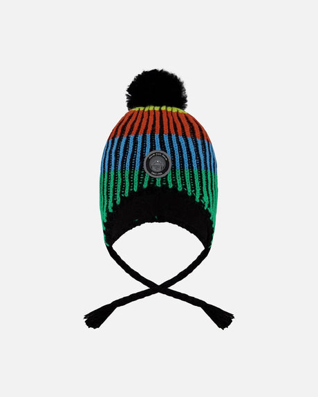 Lined Peruvian Knit Winter Hat With Pompom Multicolor | Deux par Deux | Jenni Kidz