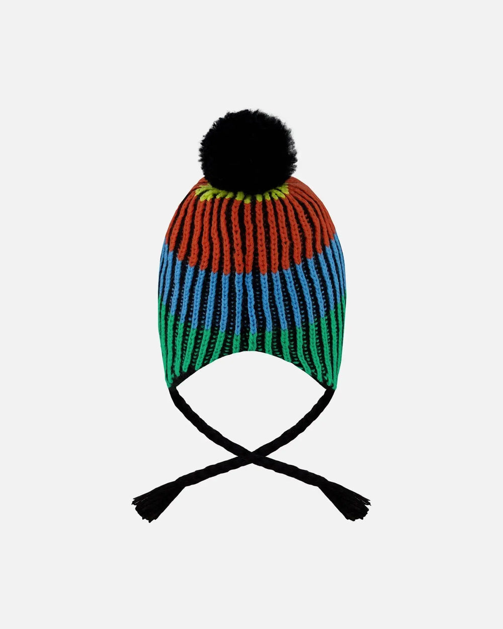 Lined Peruvian Knit Winter Hat With Pompom Multicolor | Deux par Deux | Jenni Kidz