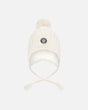 Lined Winter Hat With Pompom Off-White | Deux par Deux | Jenni Kidz