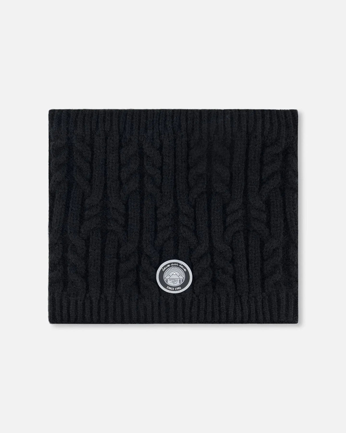 Lined Winter Neckwarmer Black | Deux par Deux | Jenni Kidz