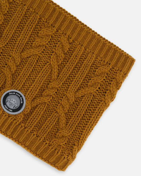 Lined Winter Neckwarmer Brown Sugar | Deux par Deux | Jenni Kidz